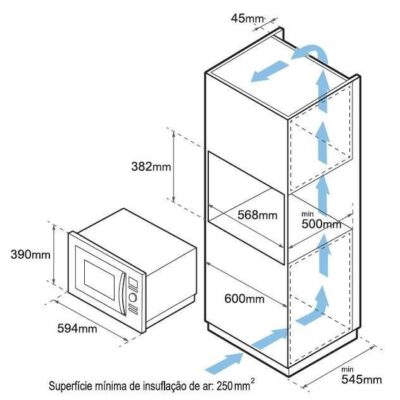 FORNO MICRO-ONDAS COMBINADO TECNO TM25EX
