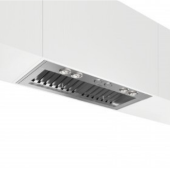 Coifa de embutir Elica Scanno 91 cm com dupla motorização, 2.000 m³/h, Hush System de 36 a 59 dB, filtros baffle e LEDs. Ideal para cozinhas gourmet e churrasqueiras a gás. Consulte na Cevimar.