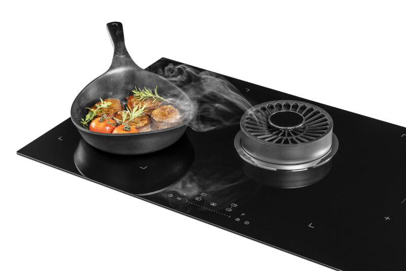 COOKTOP A INDUÇÃO COM COIFA RETRÁTIL TECNO THVI90DH