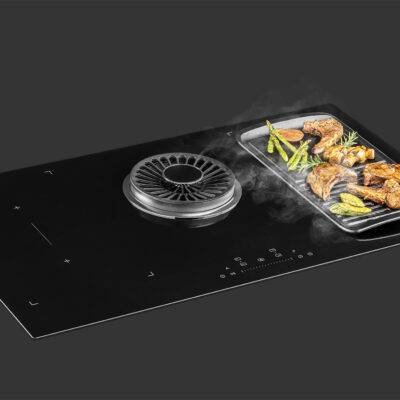 COOKTOP A INDUÇÃO COM COIFA RETRÁTIL TECNO THVI90DH