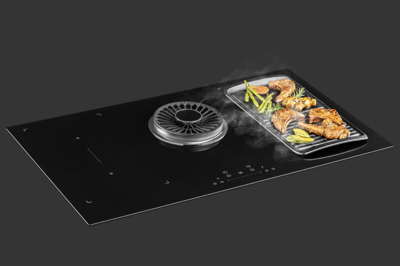 COOKTOP A INDUÇÃO COM COIFA RETRÁTIL TECNO THVI90DH