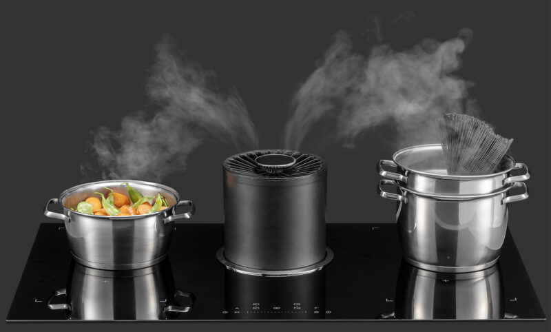 COOKTOP A INDUÇÃO COM COIFA RETRÁTIL TECNO THVI90DH
