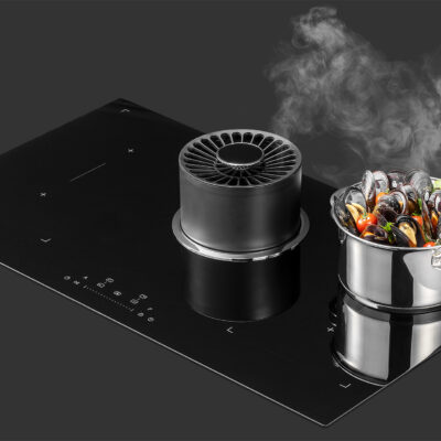 COOKTOP A INDUÇÃO COM COIFA RETRÁTIL TECNO THVI90DH
