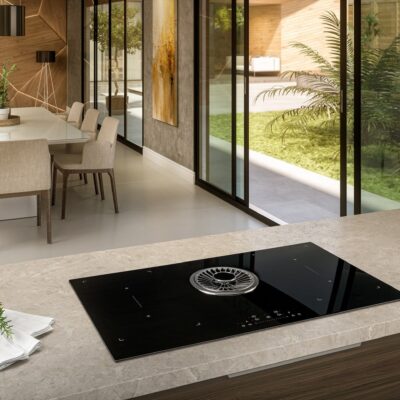 COOKTOP A INDUÇÃO COM COIFA RETRÁTIL TECNO THVI90DH