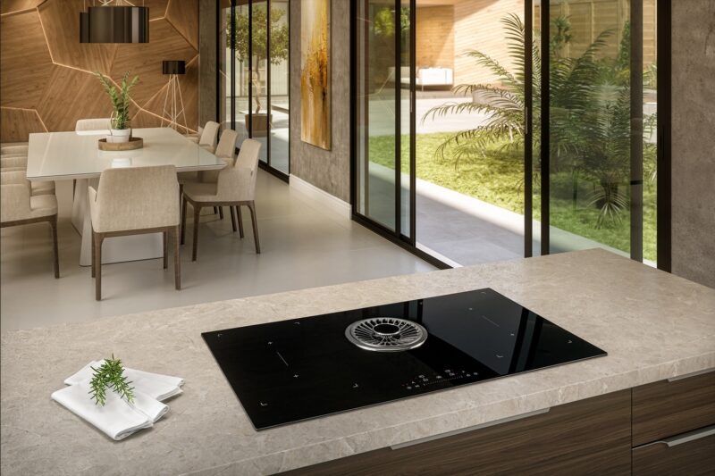 COOKTOP A INDUÇÃO COM COIFA RETRÁTIL TECNO THVI90DH