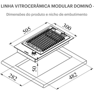 COOKTOP BARBECUE DOMINO TECNO THV30BBQ