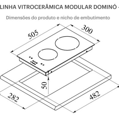 COOKTOP ELÉTRICO DOMINO TECNO THV30DZO