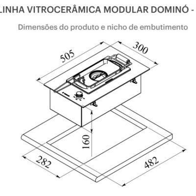 COOKTOP FRYER DOMINO TECNO THV30FRYER