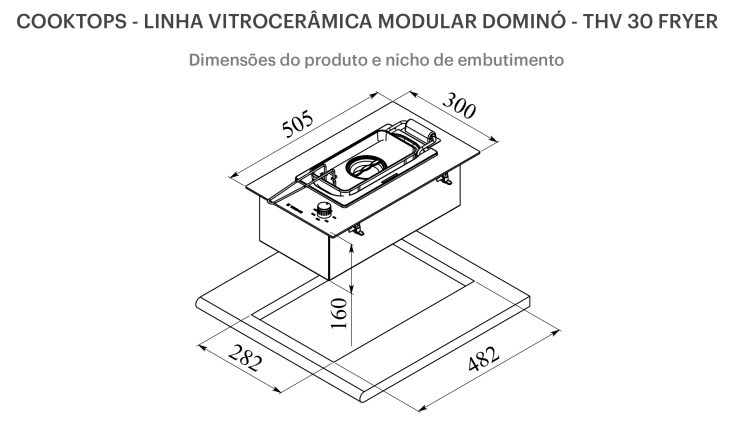 COOKTOP FRYER DOMINO TECNO THV30FRYER