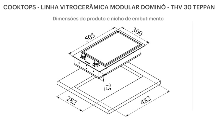 COOKTOP TEPPAN DOMINO TECNO THV30TEPPAN
