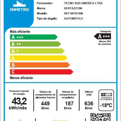 REFRIGERADOR BERTAZZONI MASTER MAS REF36 FDFIXNVBN BLACK NICKEL