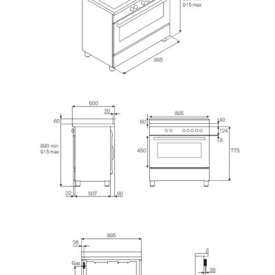 FOGÃO BERTAZZONI PROFESSIONAL PRO96L1EART