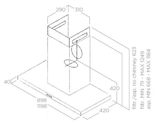 Coifa de Parede Bertazzoni BER TCP12