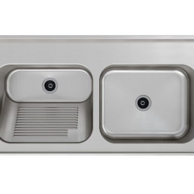 O Tampo Lavanderia TL-CT-50 C/M oferece resistência em aço inox com moldura protetora para sua área de serviço. Higiene e durabilidade garantidas. Confira na Cevimar!