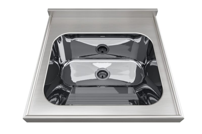 Tampo Lavanderia CT-50 – Aço Inox Escovado e Alta Resistência