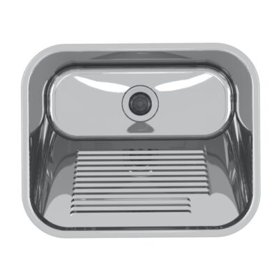 O Tampo Lavanderia CT-50 oferece resistência em aço inox e design ergonômico para sua área de serviço. Garanta durabilidade e higiene profissional. Confira na Cevimar!