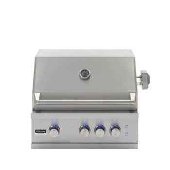 Churrasqueira a gás Texas 75 em inox 304 com 3 queimadores de alta performance e queimador traseiro infravermelho. 40.800 BTUs. Ideal para espaços gourmet. Consulte na Cevimar.