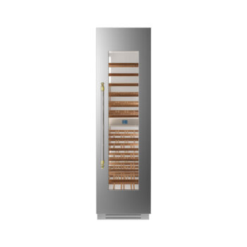 Adega Bertazzoni Heritage HER-WC605BRX2T: design italiano em inox, Dual Zone para 52 garrafas e abertura à direita. O luxo da preservação. Confira na Cevimar!