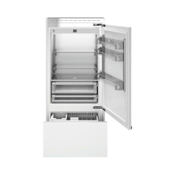 Refrigerador Bertazzoni Heritage Black Right Door: 75cm, design Nero com detalhes clássicos e tecnologia Total No Frost. O luxo absoluto em conservação. Confira!