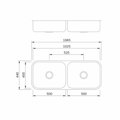 Cuba Dupla para Cozinha CD-50