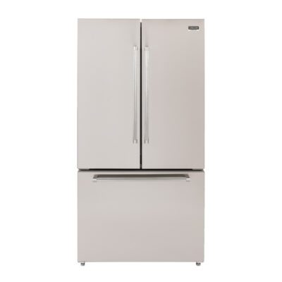 Refrigerador French Door inox 575L com compressor inverter, Ice Maker e funções Super Cool e Super Freezer. Perfeito para cozinhas gourmet. Consulte na Cevimar.