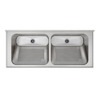 O Tampo de Lavanderia com Área Rebaixada e Tanque Duplo Mekal TL CT-60 TD foi desenvolvido para oferecer máxima funcionalidade, resistência e conforto na área de serviço. Fabricado em aço inox 304, combina durabilidade, higiene e design sofisticado, atendendo com eficiência desde tarefas delicadas até trabalhos mais pesados.